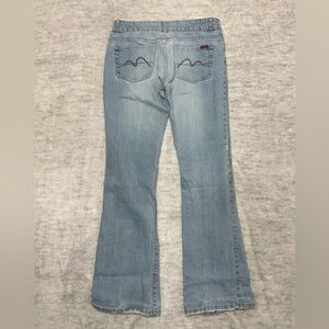 Topshop Moto Y2K Bootcut Jeans Light Wash